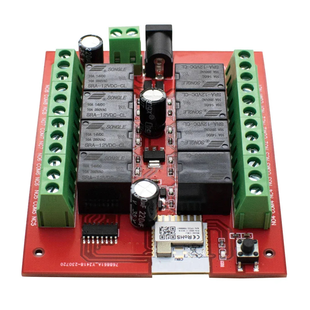 8CH Tuya Wifi Switch Module DC 12V 24V 8 Channels Wireless Relay Module APP Remote Control DIY Smart Home Automation