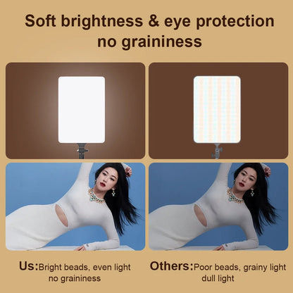 MEUYAG 11 Inch 2700K-6500K LED Panel Light Photographic Lighting Portable Video Fill Light for Photography Shooting