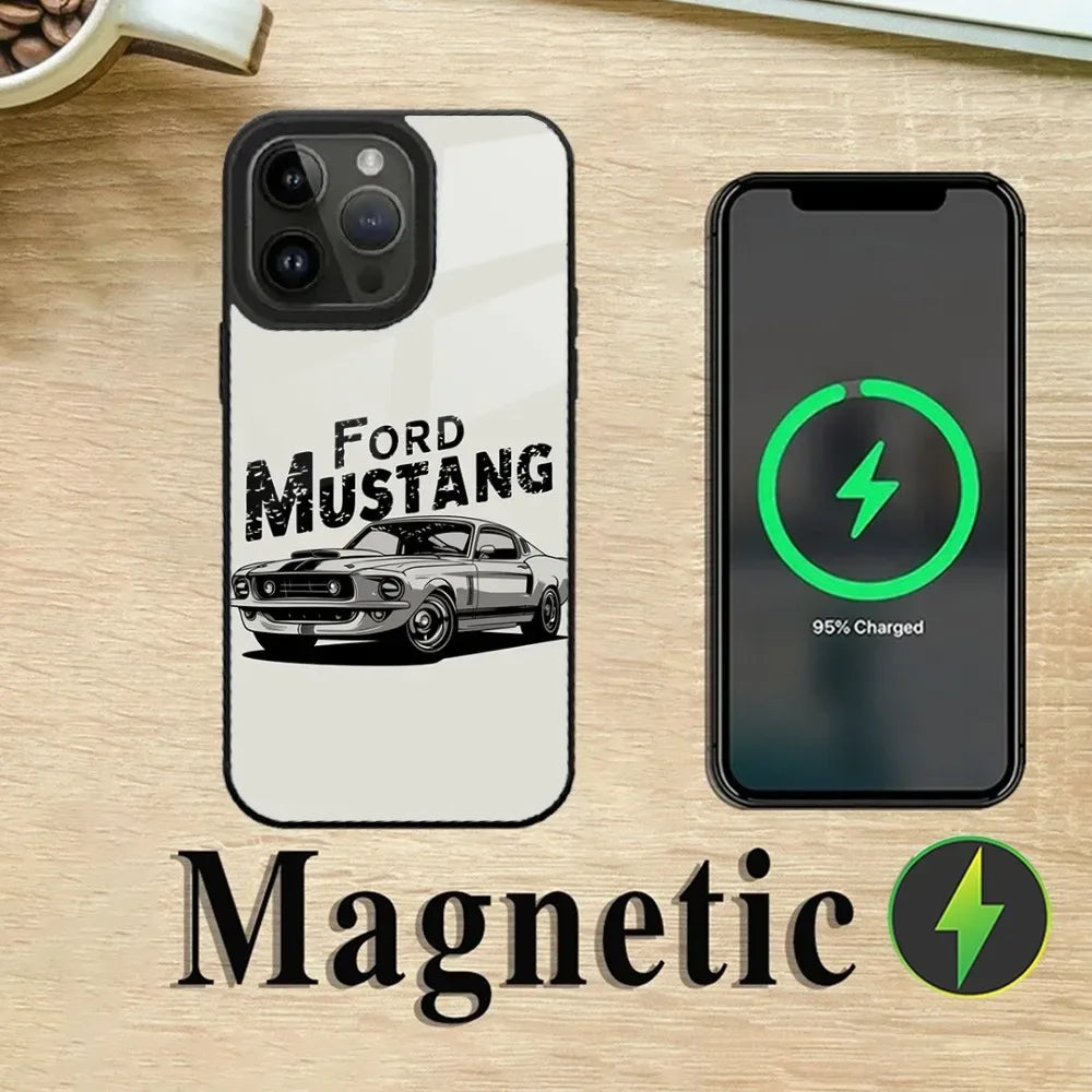 F-Fords Car M-Mustang Phone Case For iPhone 16,15,14,13,12,11,Plus,Pro,Max Mini Magsafe Magnetic Wireless Charging
