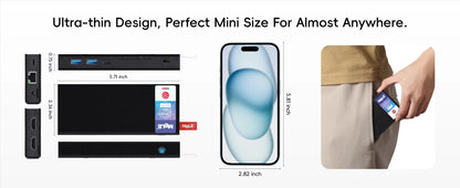 MeLE Fanless Mini PC Stick N100 8GB 128GB 256GB , Mini Computer Dual HDMI, WiFi5 Gigabit Ethernet, USB Type-C PD3.0 PCG02 Pro