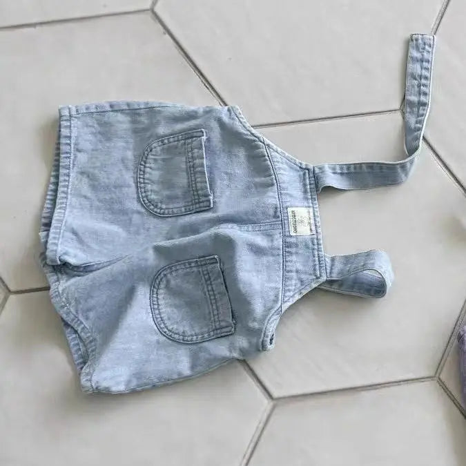 2025 Summer New Baby Denim Strap Shorts Infant Jumpsuit Toddler Boy Girl Fashion Casual Overalls Baby Loose Versatile Clothes