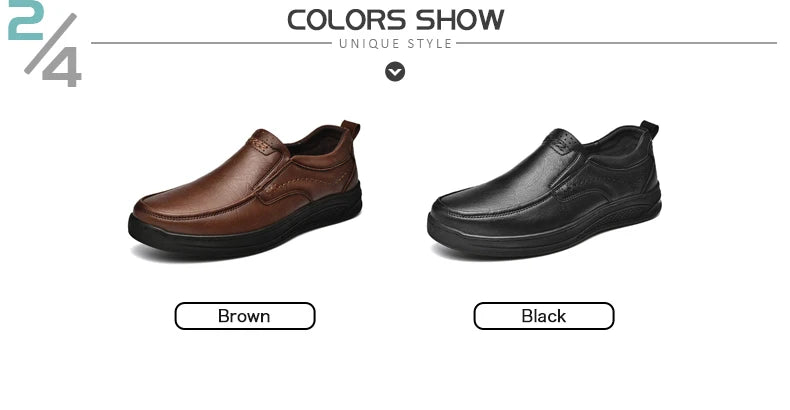 Genuine Leather Men's Shoes Comfortable Outdoor Casual Shoes High Quality Cow Leather Handmade Business Men Flats Shoe For Men
