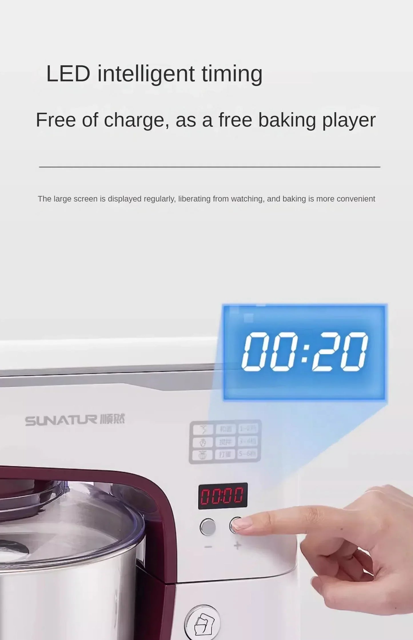 Desktop Egg Beater Electric Household Baking Chef Machine Cream Beater Small Mixing and Noodle Cover Commercial Stand Mixer