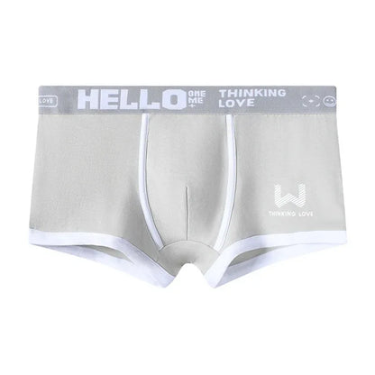 1Pcs Men Cotton Boxer Shorts Panties Underwear3 Colors L XL 2XL 3XL Soft Letter Belt Breathable Soft Fashion Sports