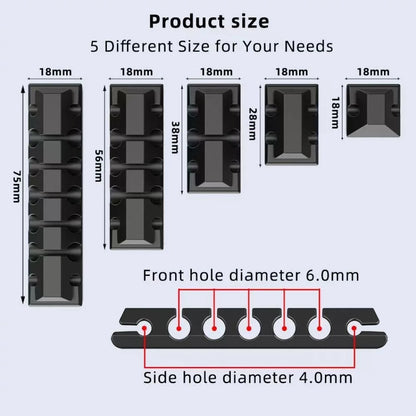 Silicone Cable Organizer USB Data Cable Winder Flexible Cable Management Cord Clips For Mouse Headphone Earphone Car Wire Holder