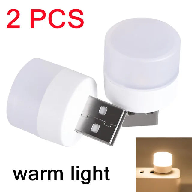 5V USB Plug Lamp Computer Mobile Power Charging Small Book Lamps LED Eye Protection Reading Light Small Night Lights 3/2/1PCS