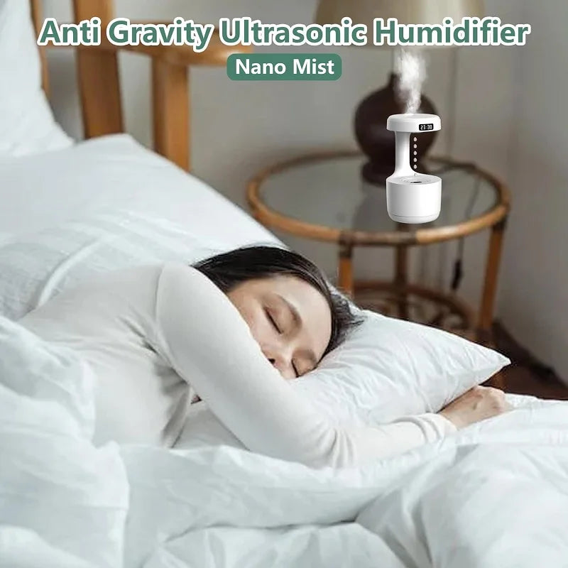 Anti-Gravity Humidifier New Ultrasonic Humidifier with Dual Power-Off Protection Large Capacity Air Humidifierw for Home/Office
