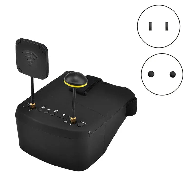 Y43A-LS-800D FPV Goggles 5.8G 40CH 5Inch 854X480 DVR Recording/Storage Dual Antennas 2000Mah For RC Racing Drone