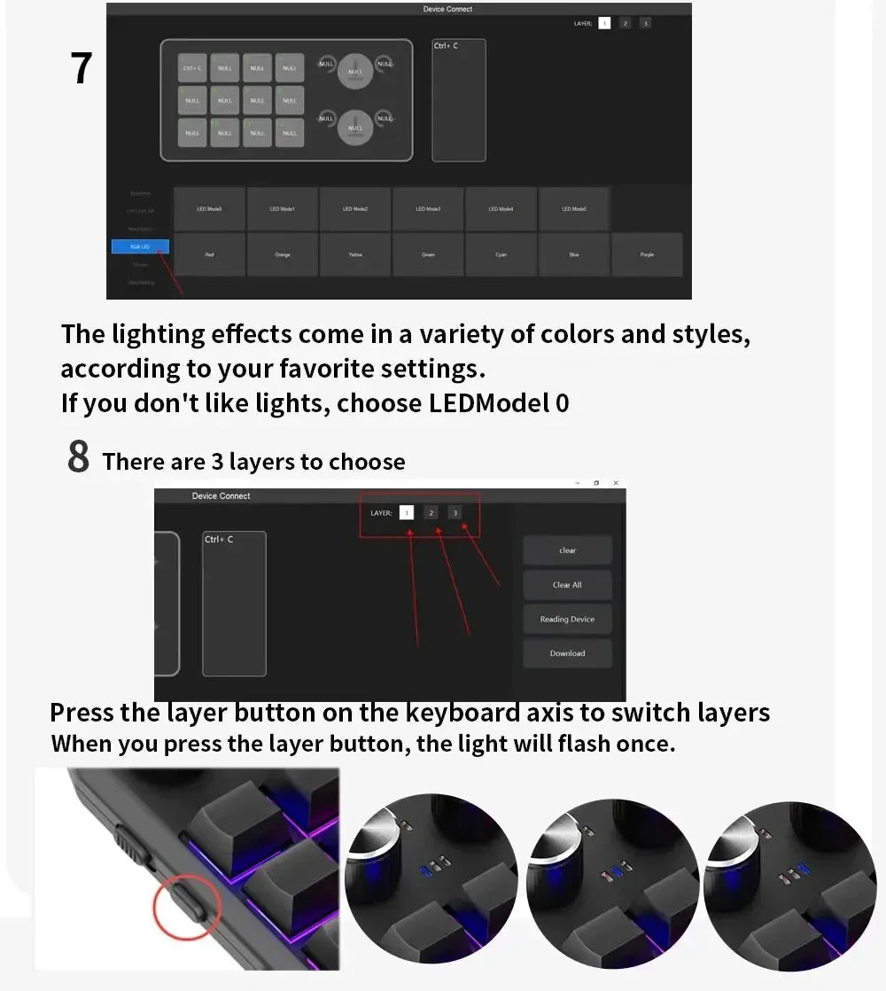 12 Key 2 Knob Mini Macro Custom Keyboard Bluetooth/3 Modes Programming Mechanical Keyboard Gaming Drawing Switch Hot-swap Keypad