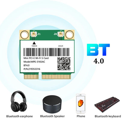 MC-AC7265 1200Mbps Bluetooth 4.2Mini PCI-E Interface 2.4G 5Ghz Wifi Card For Laptop