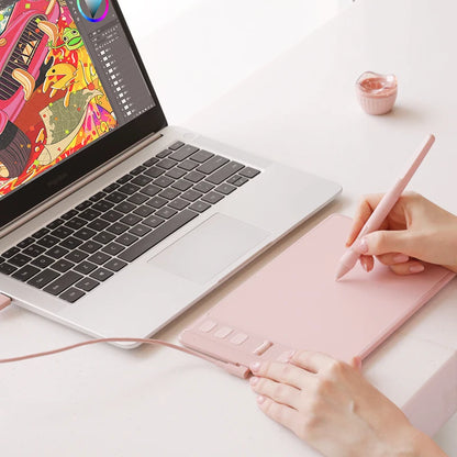 Huion Inspiroy 2 S H641P Graphics Tablets 6.3x3.9 Inch Digital Drawing Pen Tablet 6 Express Keys Support Android Mac Windows