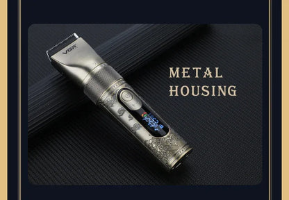 VGR intelligent digital hair clipper metal retro machine height endurance hair trimmer hair salon home carving push shear V-659