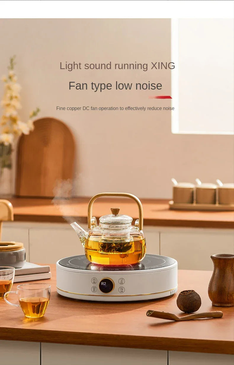 New Electric Ceramic Stove Home Mini Tea Cooker 2000W High Power Induction Cooktop Round Induction Cooker Kitchen Appliances 인덕션