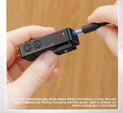 Medalight F20 Mini Rechargeable Camera Flash Light Speedlite for Ricoh GR4/GR3/GR3X for Fuji/Sony/Nikon/Canon/Leica Universal