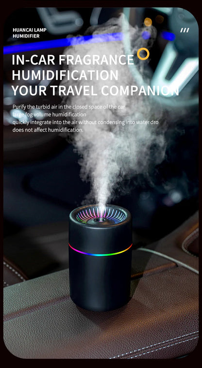 Portable color LED night light humidifier,silent mini model,180 ml aroma diffuser,suitable for use in cars, offices and bedrooms