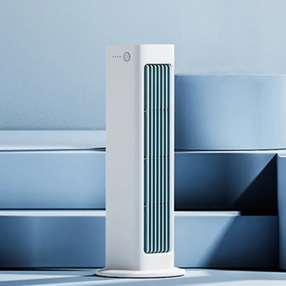 4000mah Leafless Fan 3 Mode Bladeless Air Cooler Fan LED Wall Mount/Desktop Standing Tower Fan for Bedroom Living Rooom Bathroom