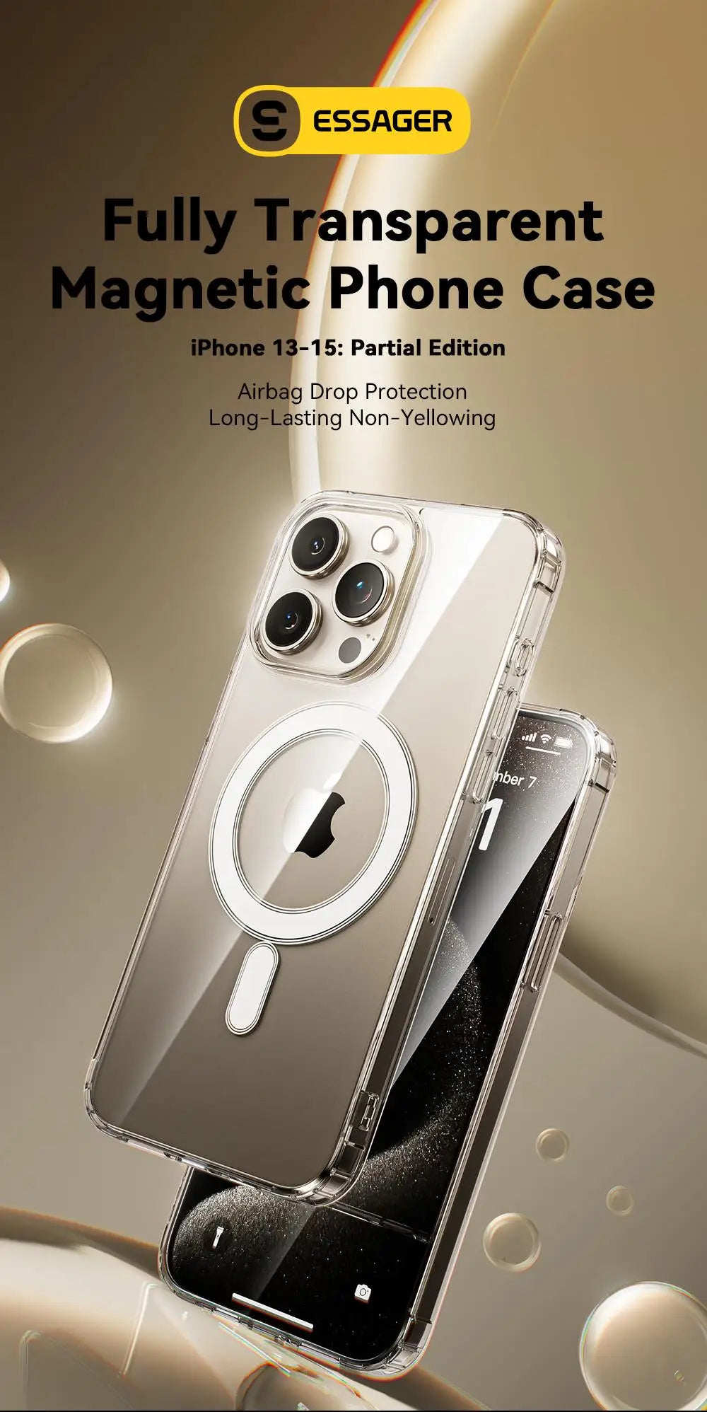 Essager Magnetic Case for iPhone 15 14 13 12 Pro Max Case Shockproof Cover for iPhone 14 Pro Max 15 Plus 15pro Macsafe TPU Cases