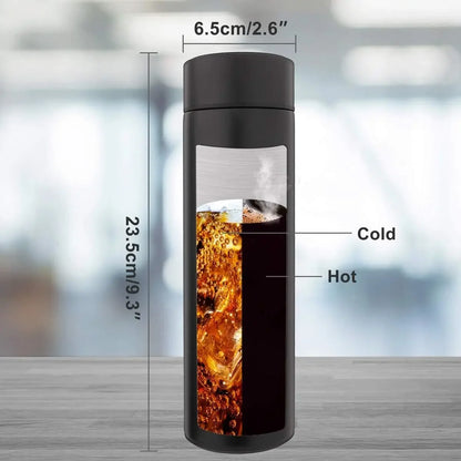Coffee Cup, Teapot, Smart Sports Bottle with LED Temperature Display, 17 Oz Insulated Stainless Steel Water Bottle