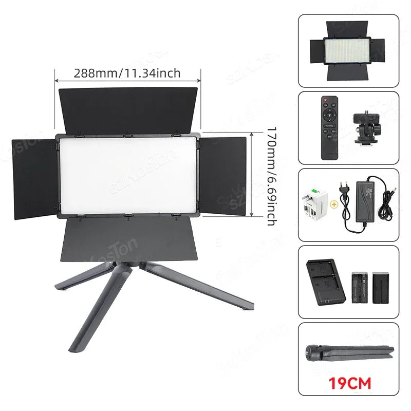 RGB Photography Video LED Fill Light Panel Photo Studio Lamp Kit For Video Recording Shoot Youtube Tiktok Live Streaming Lamp