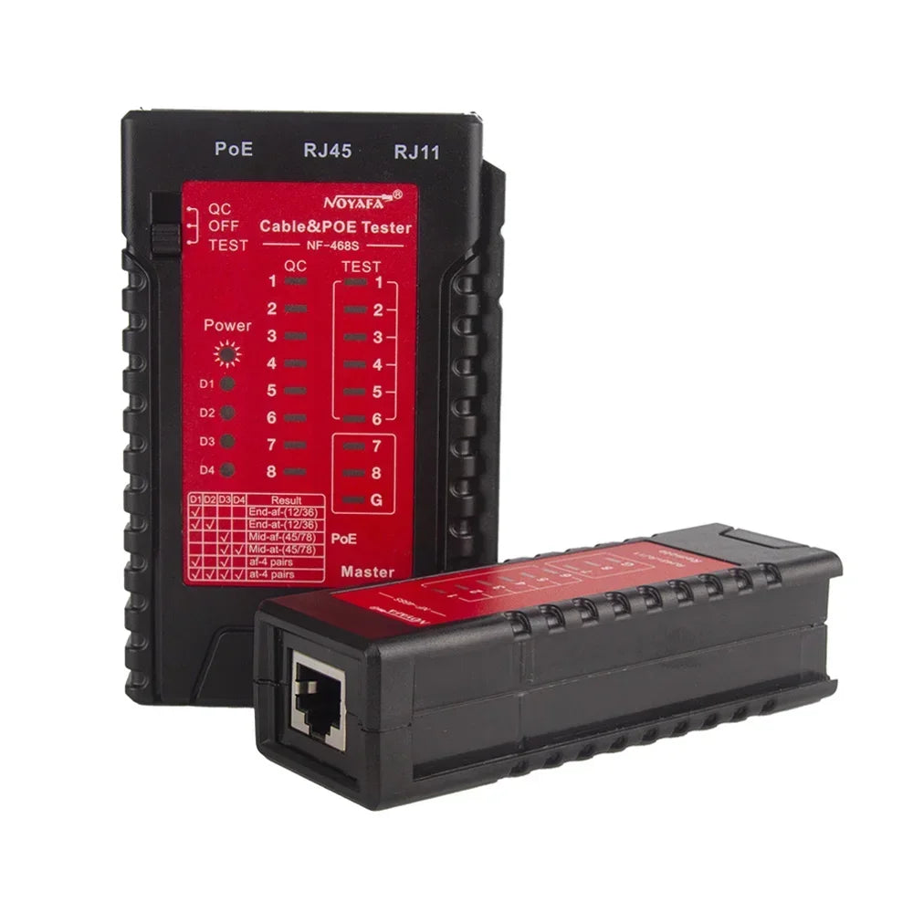 NOYAFA NF-468S Network Cable Tester RJ11 RJ45 Wire Detector Cat5 Cat6 Cable/Wire Continuity Detectors Fault Point Tester