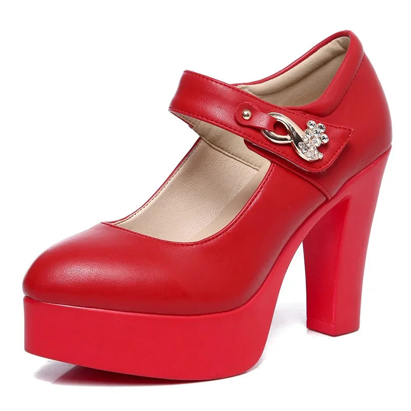 5 8 10cm Small Size 32-44 Elegant Gold Silver Wedding Shoes Women Platform Pumps 2026 Block High Heels Shoes Dress Office Model