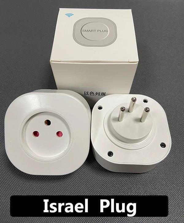 16A Israel Smart Wifi Power Plug Smart Wifi Wireless Socket Outlet Work with Alexa Google Home Assistant Tuya SmartLife APP