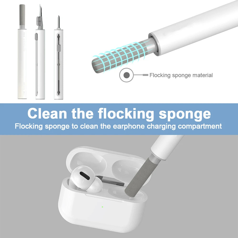 3 In 1 Bluetooth Earphones Cleaning Tool Earbuds Case Cleaner Kit Cleaning Brush Pen For Airpods Pro 3 2 1 Headphones Clean Set