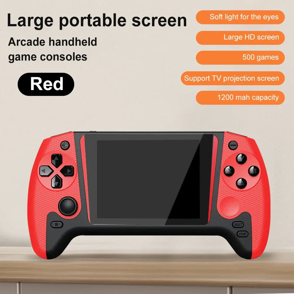 Portable Game Console 3.5inch LCD Screen Built-in 500 Games Nostalgic Game Console 1200mAh Video Game Console for Single Player