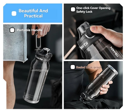 1L Sports Bottle Tritan Drinking Plastic Water Jug Fitness Bicycle Climbing Outdoor Bottle Water Cup
