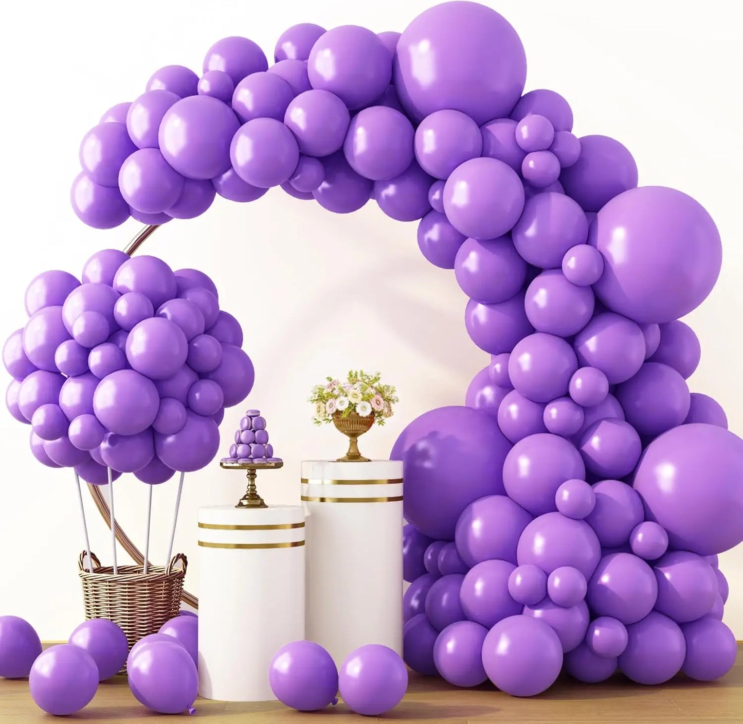 104 Pieces Ruby Red Balloon Red Garland Arch Set with Different Sizes, Suitable for Birthday, Wedding, Valentine's Day