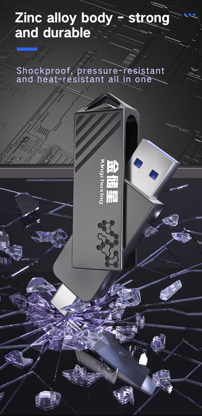 High Speed Solid State USB Drive 1TB Mobile Phone Hard Drive Type-C Dual Interface Mobile Computer Large Capacity USB Drive 512G