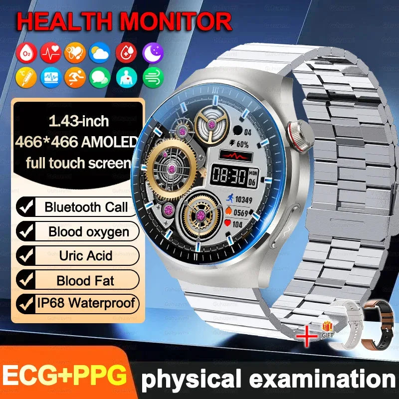 2026New For Man Smartwatches Outdoor Sport Smart Watch Men 1.43“ HD AMOLED Screen ECG physical examination BT5.0 Call smartwatc