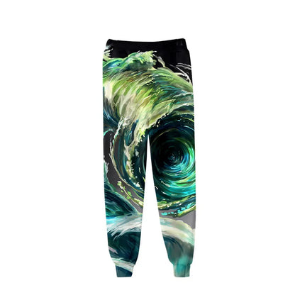 New Hot Sale 3D Print Tie Dye Pink and Green Pants Colorful Psychedelic Trousers Streetwear Men/Women Sweatpants