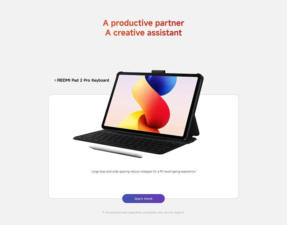 Global Version Xiaomi redmi pad 2 pro 5G 12.1 " 12000mAh Battery 8GB 256GB Flexible 5G connectivity 5G+eSIM Xiaomi HyperOS