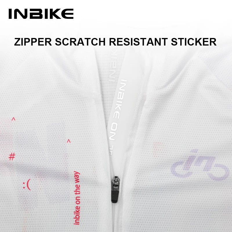 INBIKE Summer New Bicycle Short Sleeve Jersey Quick Drying Women's MTB Cycling Jersey Breathable Biking Clothing with 3 Pockets
