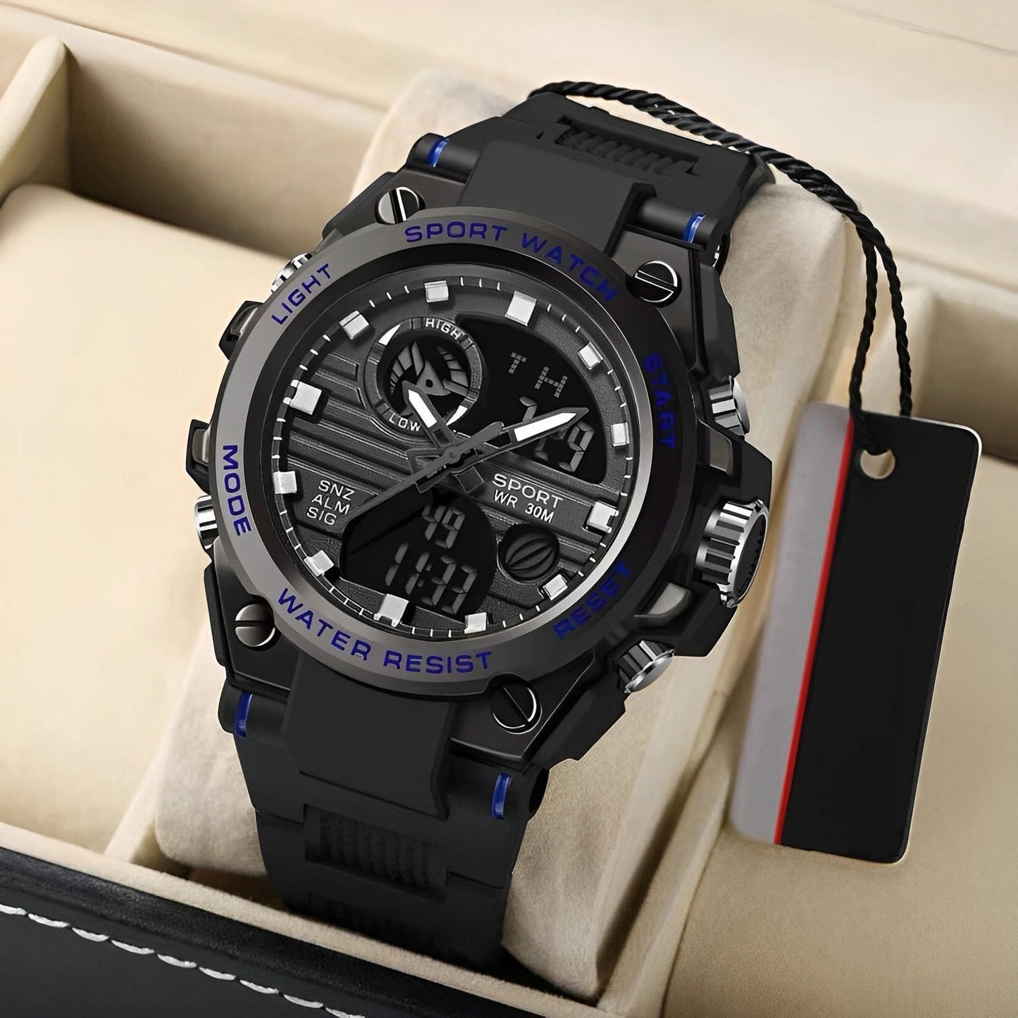 New electronic watch with night light dual display multifunctional watch for boys, students, teenagers, outdoor sports trend