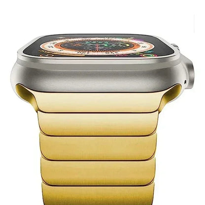 Titanium color band For Apple Watch Band Ultra 2 49mm 9 8 7 5 4 se 6 for iwatch 45mm 41 42 44mm 38 40mm stainless steel bracelet