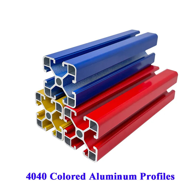 1PC BLACK 4040 4040 T Slot European Standard Anodized Aluminum Profile Extrusion 100-1000mm Linear Rail for CNC 3D Printer