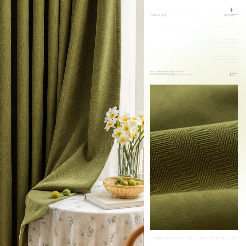 Modern Simple Blackout Curtain Luxury Living Room Drape Room Balcony Floor-to-ceiling Windows Curtains Bedroom Soundproof Drapes