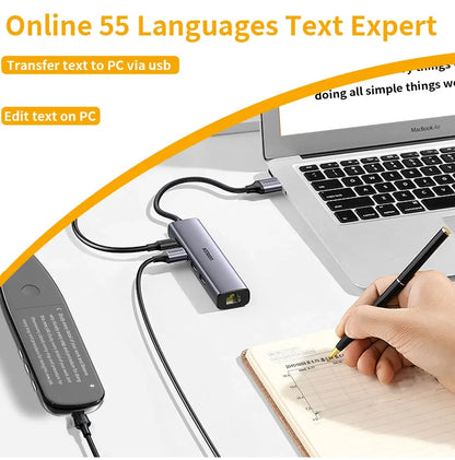 X5Pro Smart Voice Scan Translator Pen Real-Time Multi Language Translation Dictionary Pen Offline/WIFI/Mobile Hotspot Method