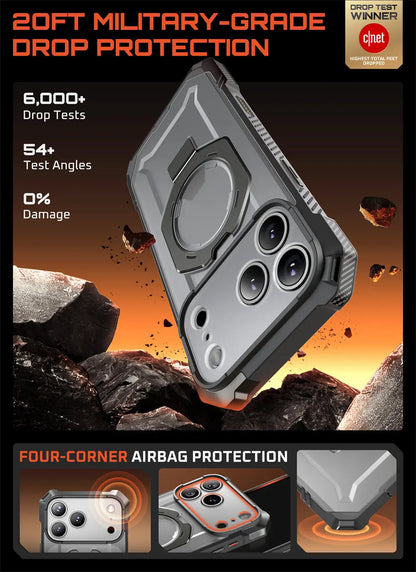 SUPCASE For iPhone 17 Pro Max Case with Camera Control Capture Button UB Grip Heavy Duty Rugged Magnetic Phone Case with Stand