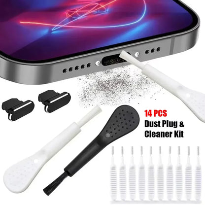 For iPhone Cleaning Kit Speaker & Port Cleaner Brush Set Dustproof Tool for 14 13 Pro Max Mobile Phone