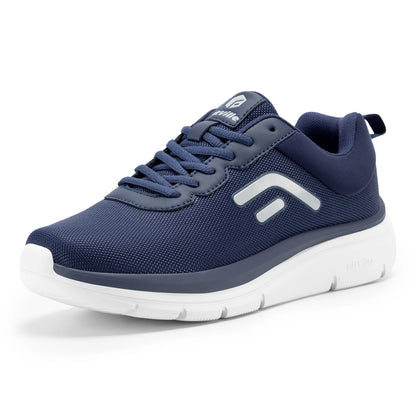 FitVille Walking Shoes for Men Wide Width Thick sole Lightweight Breathable Sneakers Shoes for Plantar Fasciitis Pain Relief