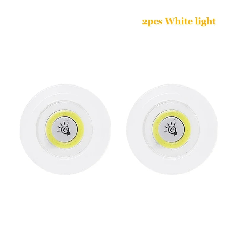 3W Super Bright Cob Under Cabinet Light LED Wireless Remote Control Dimmable Wardrobe Night Lamp Home Bedroom Closet Kitchen
