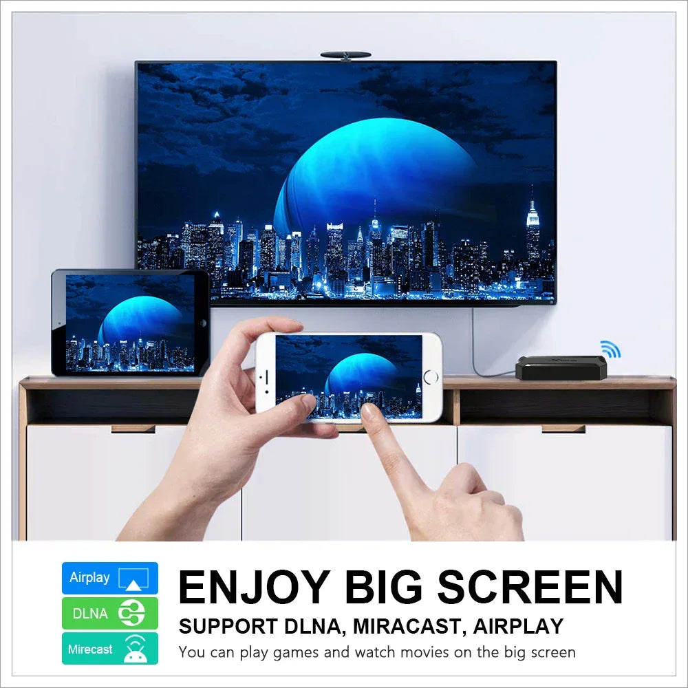 2026 4K UHD HDR 10+ Smart Tv Box Android 10 X96 Mini 4G WiFi TV Stick S905W Quad Core 1+8GB Multimedia Player TV Box