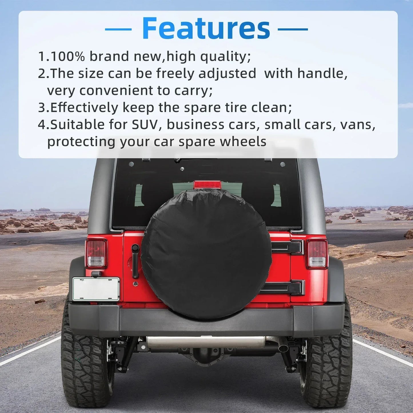 Car Spare Tire Cover Sunscreen Tire Bag Dustproof Protective Film Cloth Waterproof Spare Tire Wheel Bag Tyre Spare Storage Cover