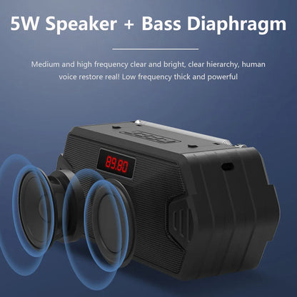 Portable Wireless Speaker Bluetooth-compatible Outdoor USB Speakers With FM Radio For Receiver AUX TF MP3 LoudspeakerPhone PC