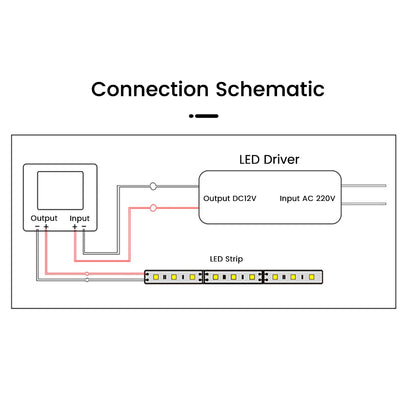 Touch Sensor Switch DC 12V 5A 60W LED Smart Single Key Mirror Light Switch Touch Dimmer Switch For Bathroom Mirror