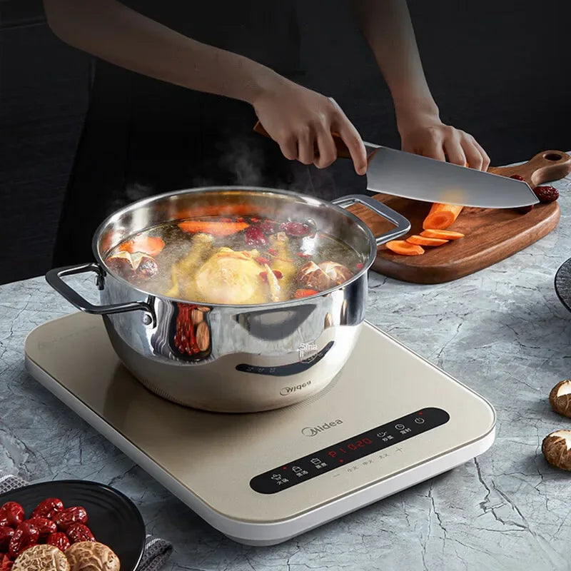Midea Induction Cooker 2200W High Power Home Cooktop Built-in Timer Hotpot Cooker C22-Micca708 220V