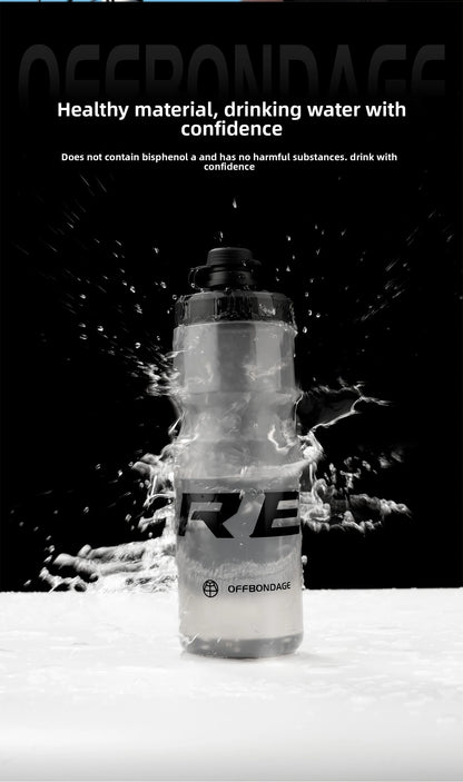OFFBONDAGE Bicycle Water Bottle Squeezable Cycling Bottle Non-Deform Ultralight Sports Bottle Outdoor Camping Bike Drink Bottle